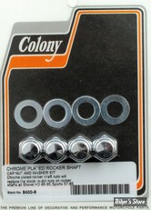 ECLATE F - PIECE N° 04B - ECROUS D AXES DE CULBUTEURS SHOVELHEAD/SPORTSTERS - COTE GAUCHE - OEM 7875 / 6466W - CAP STYLE - COLONY - 8400-8