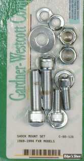 ECLATE M - PIECE N° 01 / 02 - KIT VISSERIE D AMORTISSEUR FXR 89/94 - OEM 4081 / 2879W - GARDNER - CHROME