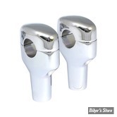 RISERS 32MM / 1"1/4 - OEM 56916-07 - MCS - HAUTEUR 3,60'' - CHROME 