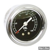 Mano pression d'huile - 100 PSI - Oil pressure gauge, liquid filled. 0-100 PSI - MCS