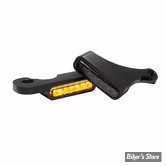 1 - CLIGNOS HEINZ BIKES - STRIPES BELOW BAR TURN SIGNAL - TOURING 09/13 - 1 FONCTION - CORPS NOIR / CABOCHON FUME - HBTS-FLH-0913