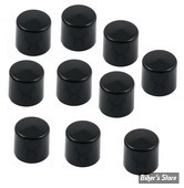 CAPUCHON DE VIS TETE HEXAGONALE DE 3/8" / CLEF DE 9/16" - HEX BOLT COVERS - MCS - NOIR - VERSION HAUTEUR : 17mm - LES 10 PIECES