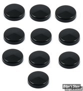 CACHE TETE DE VIS - EMPREINTE TORX - POUR CLE : T25 - NOIR - LES 10 PIECES