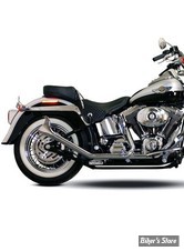 ECHAPPEMENT PAUGHCO - SOFTAIL 00/17 - UPSWEEP SIDE BY SIDE - FISHTAIL - CHROME - 726SBS