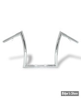 - GUIDON APEHANGER - GUIDON MCS - BAD APE HANGER 1 1/4 - HAUTEUR : 14"- AVEC PERCAGES - CHROME