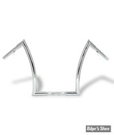 - GUIDON APEHANGER - GUIDON MCS - BAD APE HANGER 1 1/4 - HAUTEUR : 16"- AVEC PERCAGES - CHROME - 55-554