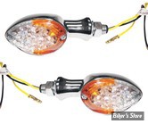 CLIGNOTANT A LEDS - K&S TECHNOLOGIES INC.- LED ULTRA MINI MARKER LIGHT - CORPS: CHROME / CABOCHON : CLAIR