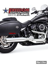 SILENCIEUX - FREEDOM PERFORMANCE - SOFTAIL MILWAUKEE EIGHT 18UP FLSB - RACING - CHROME / EMBOUTS : CHROME - HD00906