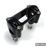RISERS EQUIPÉS POUR COMPTEUR - POUR GUIDON Ø 25.40 MM - ROUGH CRAFTS - SOFTAIL FXBB / FXBR / FXDRS / FXBRS / FXBBS / FXST - M8 SOFTAIL 1.3" FINNED RISERS - NOIR