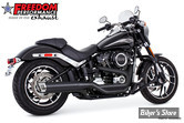 SILENCIEUX - FREEDOM PERFORMANCE - SOFTAIL MILWAUKEE EIGHT 18UP FLSB - RACING - NOIR / EMBOUTS : CHROME - HD00909