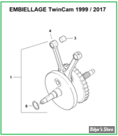  ECLATE H - PIECE N° 00 - ECLATE PIECES D'EMBIELLAGE - TWINCAM 99/17