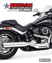 SILENCIEUX - FREEDOM PERFORMANCE - SOFTAIL MILWAUKEE EIGHT 18UP FLSB - LIBERTY - CHROME / EMBOUTS : CHROME - HD00910