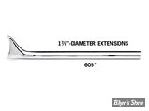 SILENCIEUX - FISHTAIL - DIAMETRE EXTERNE : 47.60mm / LONGUEUR : 31" - PAUGHCO - 1"3/4 - CHROME - 605