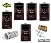 KIT HUILE MINÉRALE - Kit Vidanges BIG TWIN 1975/1984 - PUTOLINE AVEC BOUGIES HD - MINERALE