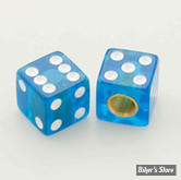 BOUCHONS DE VALVE TRIK TOPZ - DICE - BLEU CLAIR