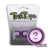 BOUCHONS DE VALVE TRIK TOPZ - EIGHT BALL - PURPLE