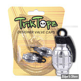 BOUCHONS DE VALVE TRIK TOPZ - GRENADE - CHROME