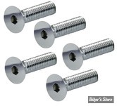 VIS TETE FRAISEE 1/2-13 X 32 MM / 1 1/4" - ALLEN - CHROME - LES 5 PIECES