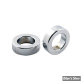 ENTRETOISE D'AXE DE ROUE - DIAMETRE INTERNE : 19.10mm / 3/4" - EPAISSEUR  : 9.53 MM / 3/8" - PAUGHCO - CHROME - LA PAIRE - 37575