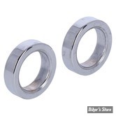 ENTRETOISE D'AXE DE ROUE - DIAMETRE INTERNE : 1" - LONGUEUR :  9.53 MM / 3/8" - PAUGHCO - CHROME - LA PAIRE - 3751