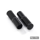 POIGNEES KUSTOM TECH - FL HANDLEBAR GRIP SET - TIRAGE INTERNE - ALUMINIUM - FINITION : NOIR ANODISE