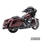 SILENCIEUX COBRA - 4" RACE PRO SLIP-ON MUFFLERS - TOURING 95/16 - NOIR / BRIDE : NOIR BRILLANT - 6218RBB