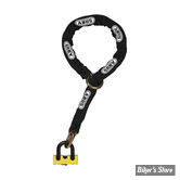 CADENA CHAINE ANTIVOL - LONGUEUR : 120 CM - ABUS - 67/105HB50 PADLOCK & 10KS120 BLACK LOOP CHAIN - JAUNE