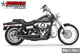 - ECHAPPEMENT FREEDOM PERFORMANCE - STAGGERED DUALS - 2EN2 - DYNA  06/17 - NOIR / EMBOUTS : CHROME - HD00420