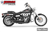 - ECHAPPEMENT FREEDOM PERFORMANCE - STAGGERED DUALS - 2EN2 - DYNA  06/17 - NOIR / EMBOUTS : CHROME - HD00420