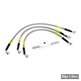 - DURITE DE FREIN AVANT - V-ROD VRSCF 09/13 - LONGUEUR : +000 - 2 DISQUES - OEM 42020-09 - GOODRIDGE - INOX - HD0103-3FC-CL