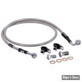 - DURITE DE FREIN AVANT - FLSTF 90/13 / FLST/C 87/08 - LONGUEUR : +000 - OEM 42305-86 / 42305-86A / 42305-86B - GOODRIDGE - INOX - HD0001-1F