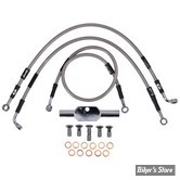 - DURITE DE FREIN AVANT - TOURING FLHR 94/07 / FLTR 97/07 - LONGUEUR : +000 " (65CM / 25" 1/2 PARTIE HAUTE ) - OEM 43350-94 / A / 45212-97 / B - GOODRIDGE - INOX - HD0049-3FC-CL