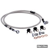 - DURITE DE FREIN AVANT - SOFTAIL SPRINGER FLSTS 97/03 - LONGUEUR : +000 " (115CM / 45"1/16) - OEM 45091-97 / 45209-97 / B - GOODRIDGE - INOX - HD0055-1FC-CL