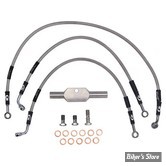 - DURITE DE FREIN AVANT - TOURING FLHT / FLHR / FLHX / FLTR 08/13 - LONGUEUR : +000 " (58CM / 23" PARTIE HAUTE) - OEM 43350-08 - GOODRIDGE - INOX - HD0091-3FC-CL