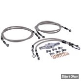 - DURITE DE FREIN AVANT - TOURING FLHR / FLHRC 08/13 - LONGUEUR : +000 " (CM /" ) - OEM 40612-08 - GOODRIDGE - INOX - HD0091-4FC-CL