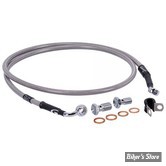 - DURITE DE FREIN AVANT - SOFTAIL FLSTC 09/13 - LONGUEUR : +000 "- OEM 42411-09 - GOODRIDGE - INOX - HD0101-1FB