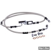 -  DURITE DE FREIN ARRIÈRE - SOFTAIL FLST 2007 / FXSTD 2007 - LONGUEUR : +000 - OEM 42283-07 - GOODRIDGE - INOX -  HD0086-2RC-CL