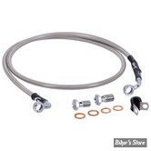 -  DURITE DE FREIN AVANT - DYNA FXDWG 06/08 - LONGUEUR : +000 " - OEM 45112-06 / 45112-08 - GOODRIDGE - INOX - HD0077-1FC-CL