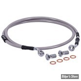 - DURITE DE FREIN AVANT - SPORTSTER 883C 04/13 / 50 2007 / 1200N 08/13 - LONGUEUR : +000 - 1 DISQUE - OEM 45449-04C - GOODRIDGE - INOX - HD0067-1FC-CL