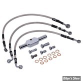 - DURITE DE FREIN AVANT - SPORTSTER 883R 04/13 / 1200R 04/09 - LONGUEUR : +000 - 2 DISQUES - OEM 45319-04 / 45319-04A - GOODRIDGE - INOX - HD0066-3FC-CL
