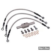- DURITE DE FREIN AVANT - V-ROD VRSCD/X 04/05 - LONGUEUR : +000 - 2 DISQUES - OEM 44463-04 - GOODRIDGE - INOX - HD0056-3FC-CL