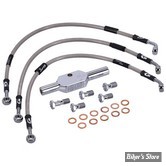 - DURITE DE FREIN AVANT - V-ROD VRSCD/X 06/09 - LONGUEUR : +000 - 2 DISQUES - OEM 44736-06B / 44736-06 / 46957-07A - GOODRIDGE - INOX - HD0059-3FC-CL