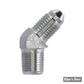 RACCORD DE CONNECTION : AN3 > 1/8"-27 NPT MALE - 45° - GOODRIDGE - CHROME - 823-03CH / AN823-03CH