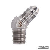 RACCORD DE CONNECTION : AN3 > 1/8"-27 NPT MALE - 45° - GOODRIDGE - INOX - 823-03C