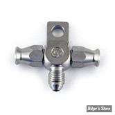 RACCORD DE DURITE A SERTIR - TES DE CONDUITE TRIPLE - JIC/UNF 3/8-24 - INOX - 5132-03C