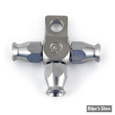 RACCORD DE DURITE A SERTIR - TES DE CONDUITE TRIPLE - JIC UNF 3/8-24 - INOX - 5136-03C