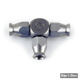 RACCORD DE DURITE A SERTIR - TES DE CONDUITE TRIPLE - JIC UNF 3/8-24 - INOX - 5135-02C