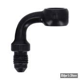 BANJO AN3 - DIAMETRE : 3/8" / 10MM - ORIENTATION : 90° - NOIR CARBON STEEL - GOODRIDGE - 599-03ZBK