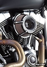 - FILTRE A AIR - ARLEN NESS - TOURING 02/07 / SOFTAIL 01/15 / DYNA 04/17 / TWINCAM CARBU CV 99/06 - INVERTED AIR CLEANER KIT - SLOT TRACK - NOIR ANODISEE - 18-923