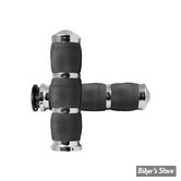 POIGNEES - AVON - AIR CUSHIONED GRIPS - INDIAN 18UP - 1" - NOIR / CHROME - IN-TO-AIR-90-CH